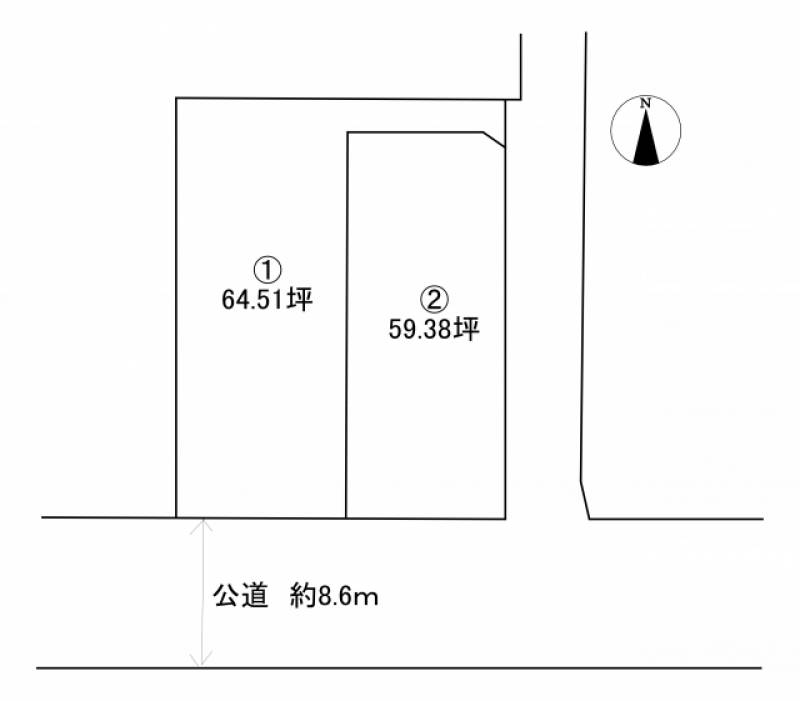 東温市志津川  の区画図