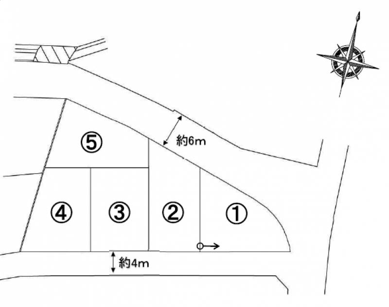 松山市北斎院町  の区画図