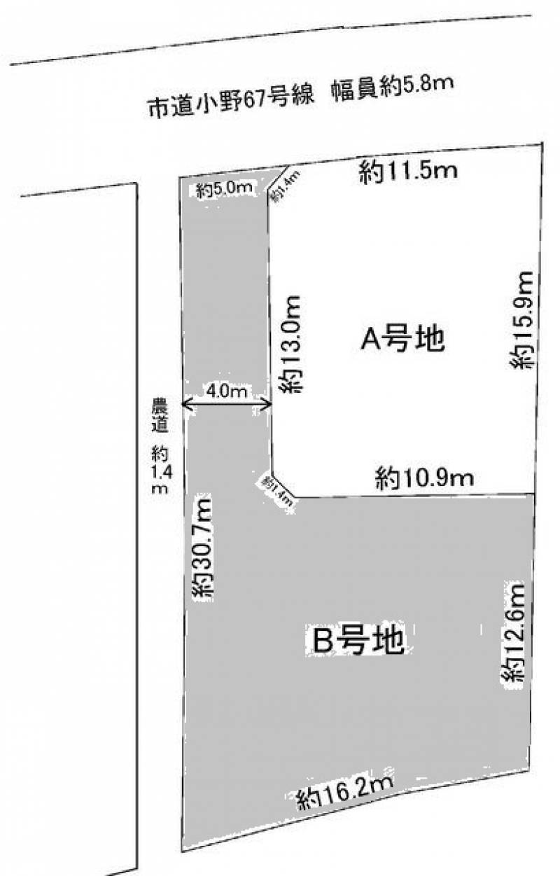 松山市北梅本町  の区画図