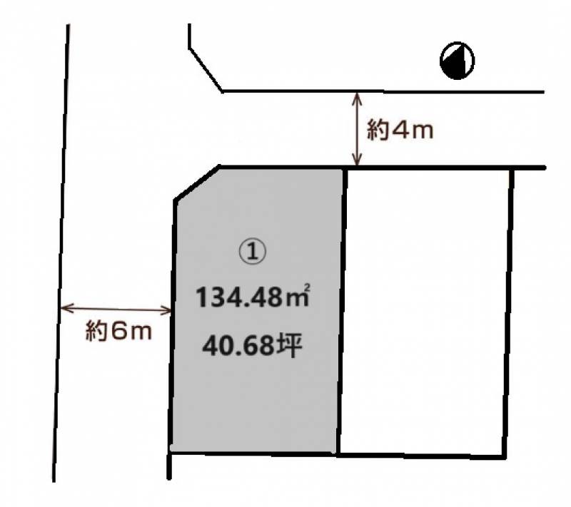 松山市北斎院町  の区画図