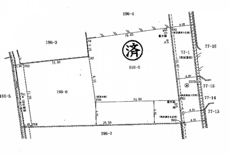 松山市畑寺  の区画図