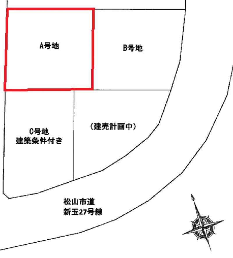 松山市北斎院町  の区画図