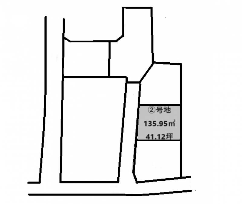 松山市山越  の区画図