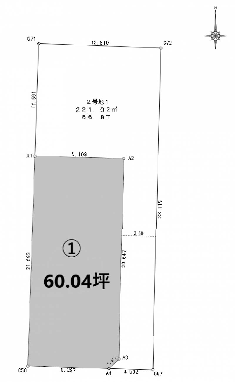 松山市鷹子町  の区画図