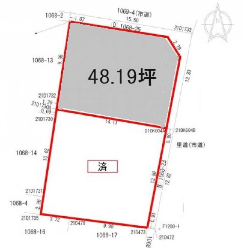 松山市西垣生町  の区画図