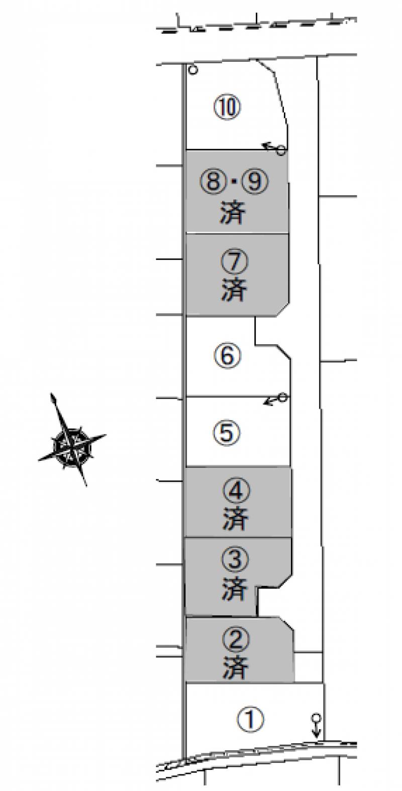 松山市北条辻  の区画図