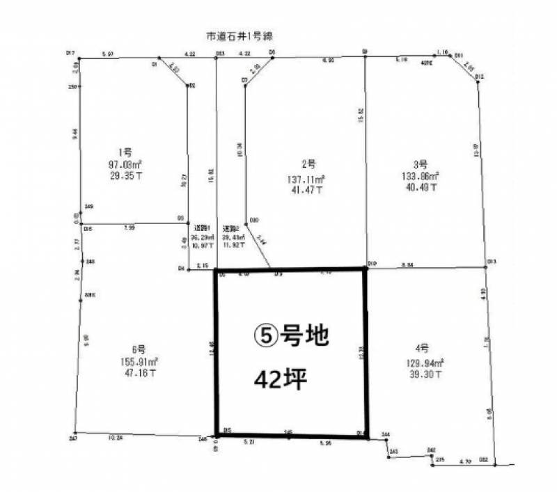 松山市星岡  の区画図