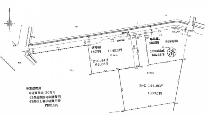 松山市高井町  の区画図