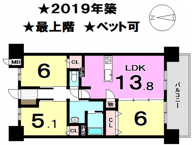 アルファステイツ本町六丁目 の間取り画像