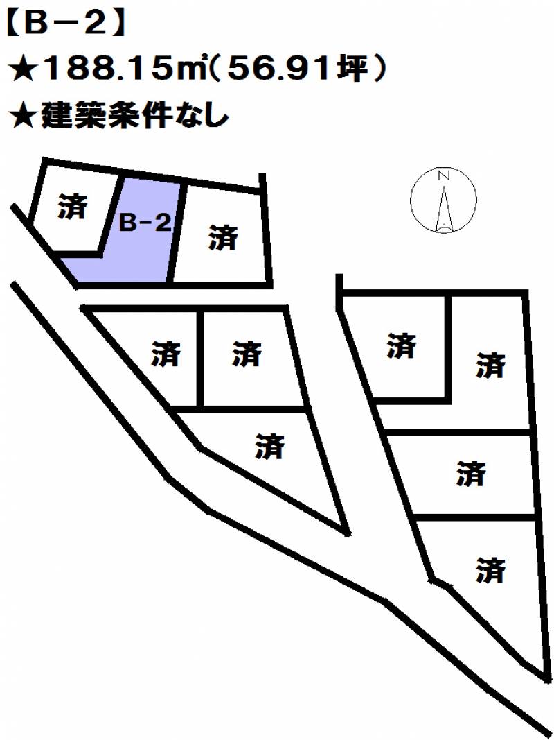 松山市勝岡町  B-2の区画図