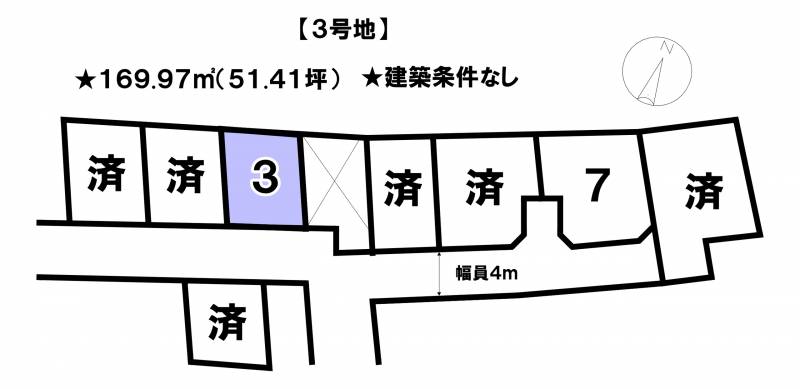 松山市堀江町  3号地の区画図