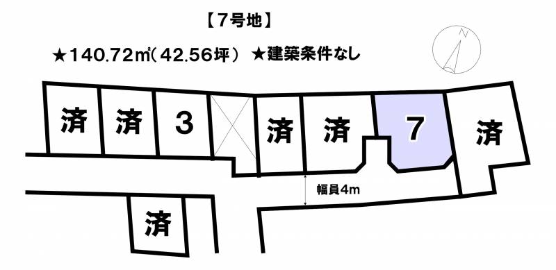 松山市堀江町  7号地の区画図