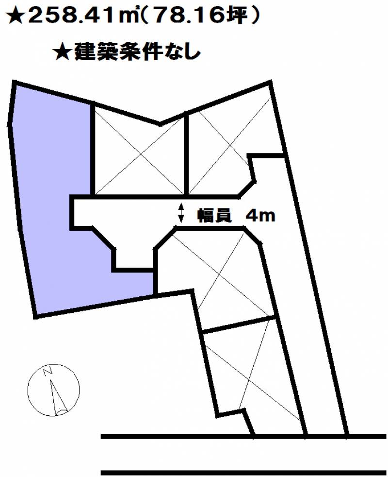 松山市久万ノ台  の区画図