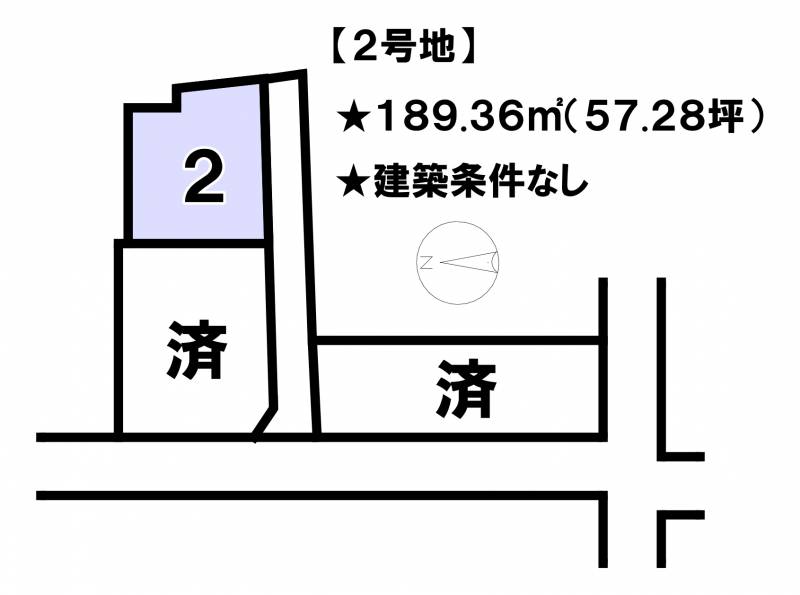 松山市高岡町  2号地の区画図