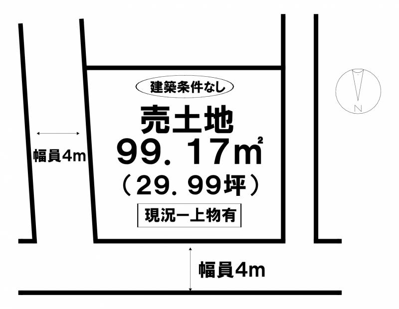 松山市小栗  の区画図