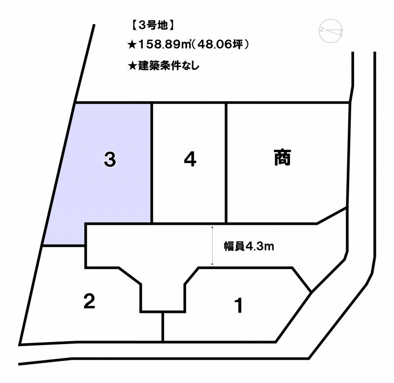 松山市和気町  3号地の区画図