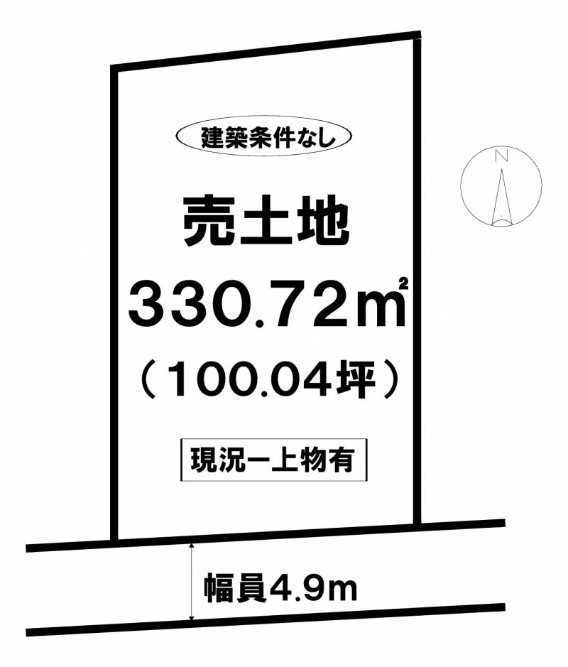 松山市小栗  の区画図