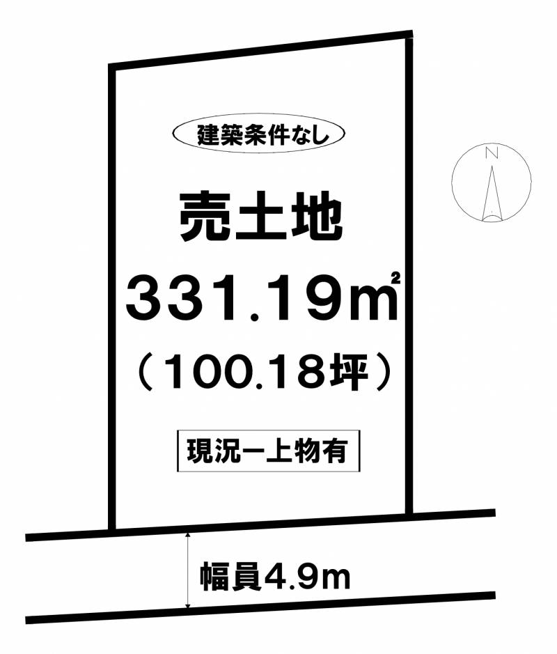 松山市小栗  の区画図