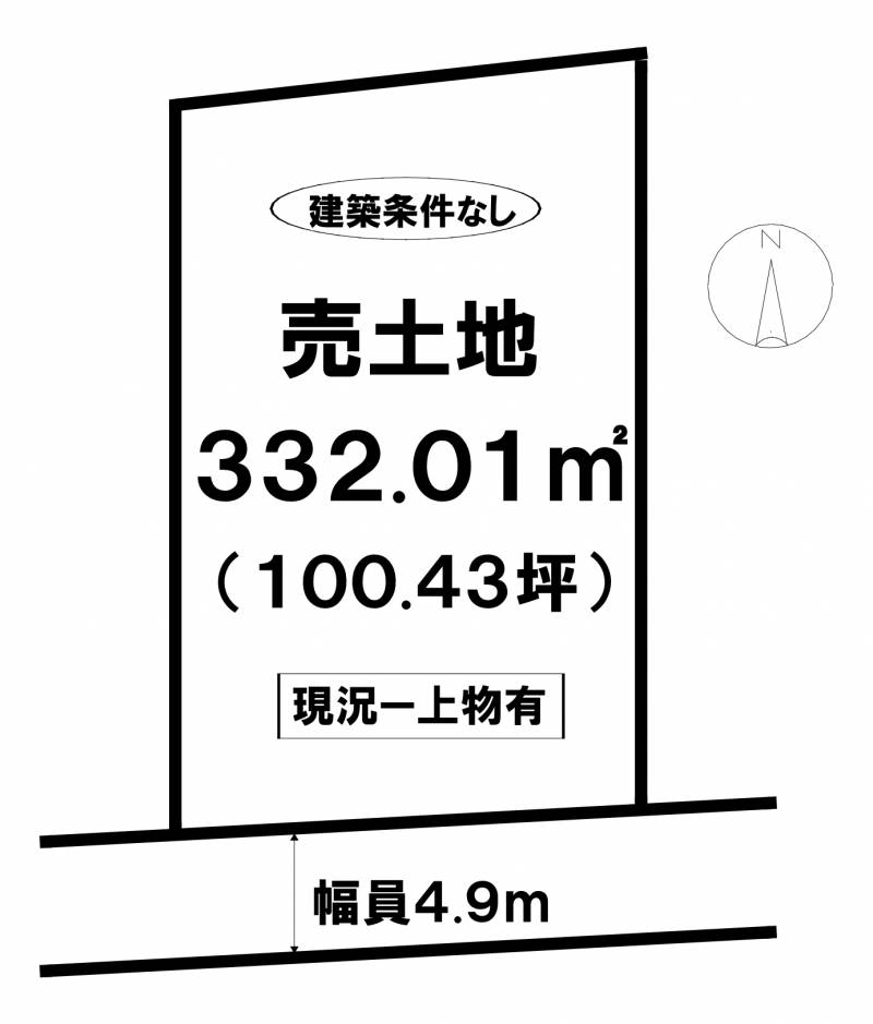 松山市小栗  の区画図