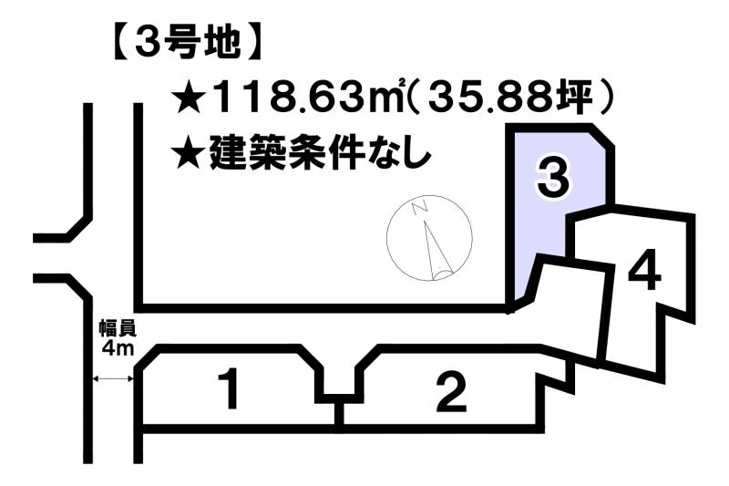 松山市神田町  3号地の区画図