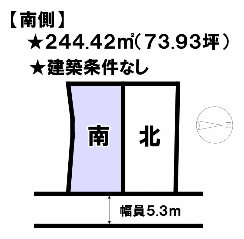 松山市東長戸  南側の区画図