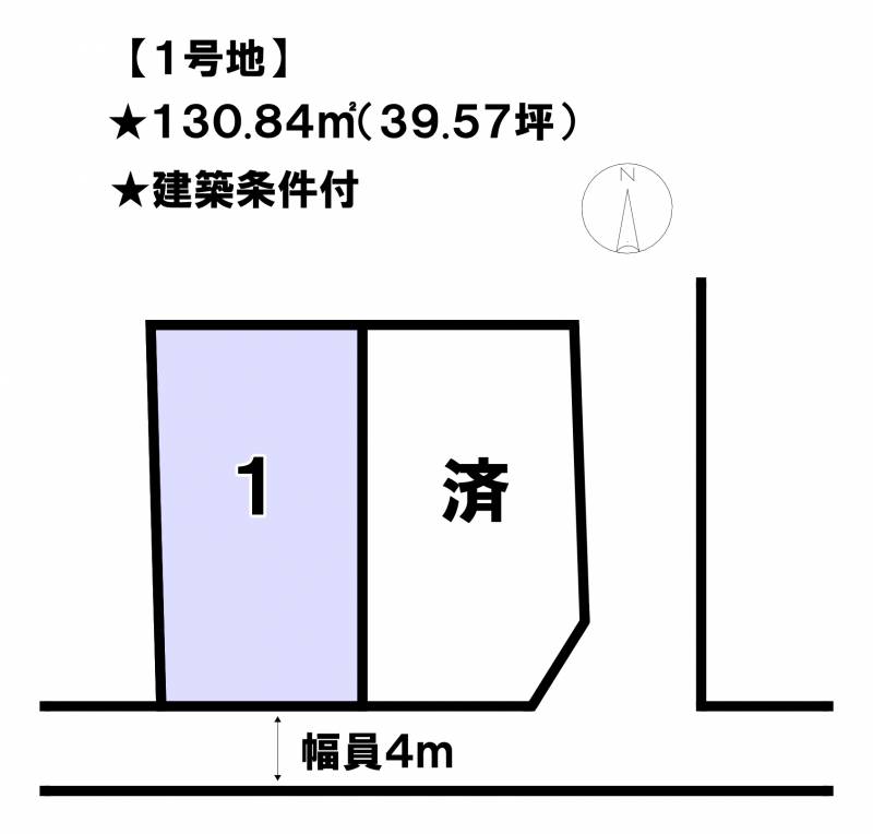 松山市南江戸  1号地の区画図