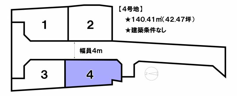 松山市堀江町  4号地の区画図