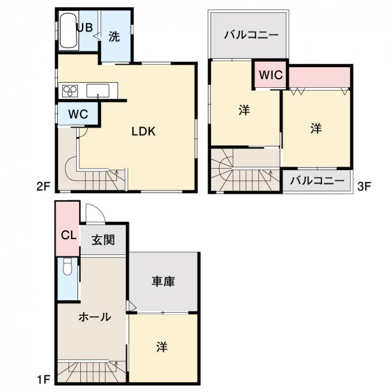 松山市鷹子町 一戸建 鷹子町　新築一戸建ての間取り画像