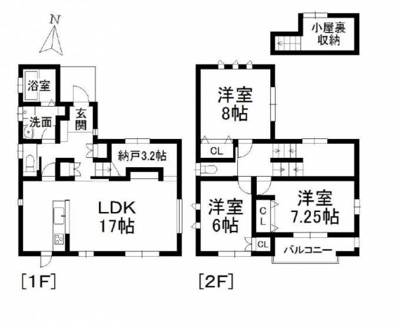 松山市東垣生町 一戸建 の間取り画像