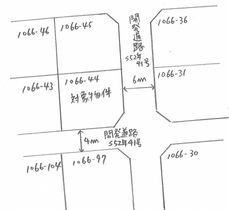 松山市みどりヶ丘 の区画図