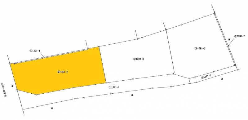 伊予市米湊 １号地の区画図