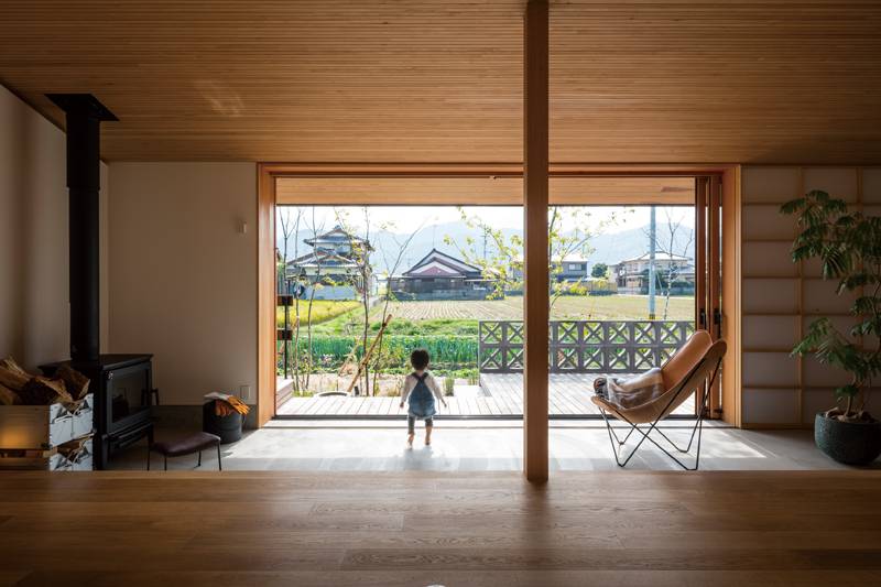 株 コラボハウス 一級建築士事務所の住宅実例 自然と暮らす 土間リビングのある平屋 愛媛の家