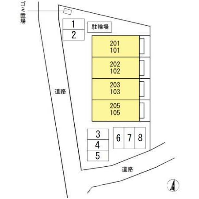 香川県丸亀市土器町東4丁目 セジュール 205 物件写真1