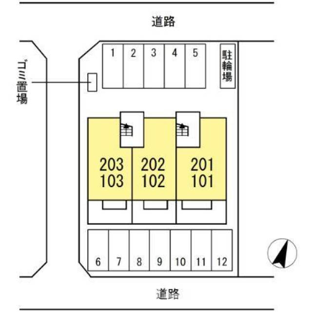 香川県善通寺市原田町 フランボワーズ 203 物件写真1