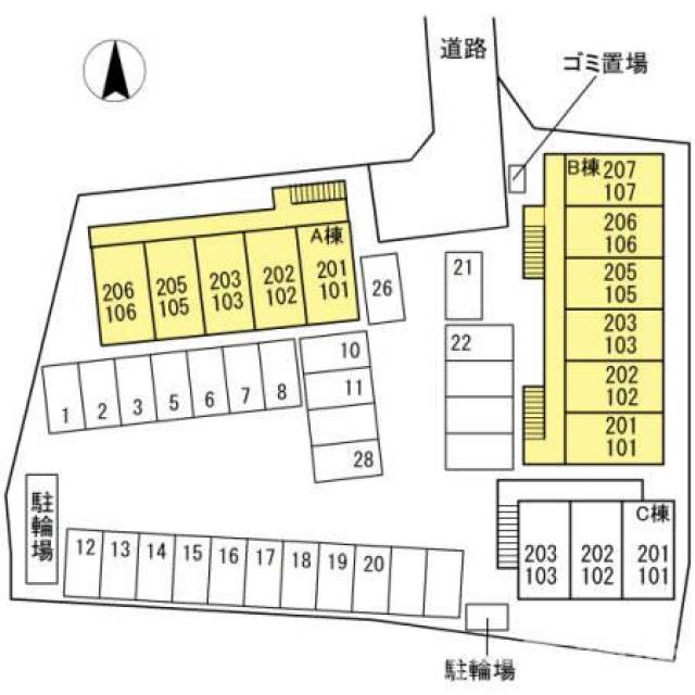 香川県丸亀市土器町東4丁目 ベルシャトル A棟 203 物件写真1