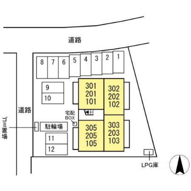 香川県丸亀市中府町3丁目 ライジング サン 203 物件写真1