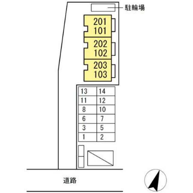 高知県高知市朝倉本町２丁目 ＵＮ　ＤＥ　ＣＥＳ　ＪＯＵＲＳ 202 物件写真1