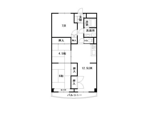 鏡川コーポA棟5F画像1枚目