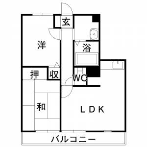 フォブール平岡 S2の間取り画像