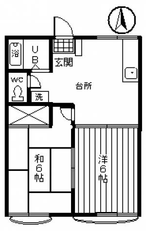 ハイツ宝Ｃ 202の間取り画像