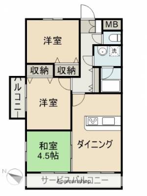 サンハイツ土器 306の間取り画像