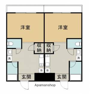 グランシャトー青山 北棟406の間取り画像