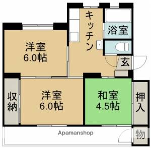 ココモタウン1番館 305の間取り画像