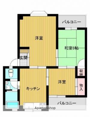 第2高尾マンション 3-2の間取り画像