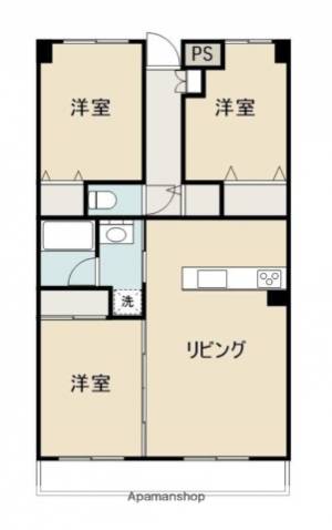 こぐまマンション久米町I 302の間取り画像