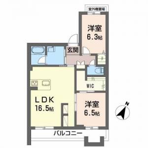 ベンベヌート 303の間取り画像