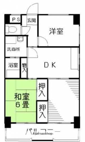 ウッドネスト坂出 605の間取り画像