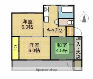 ココモタウン5番館 407の間取り画像