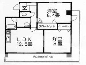 ハートマンション 305の間取り画像