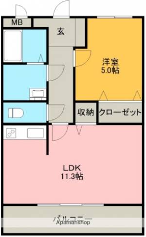 コンフォルトＫ 201の間取り画像